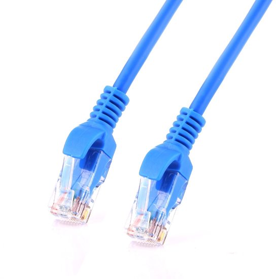 1m CAT5E Ethernet netwerk LAN kabel (10000 Mbit/s) - Blauw