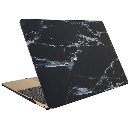 MacBook 12 inch case - Marble - zwart