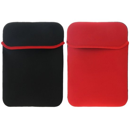 11.6 inch soft sleeve - Zwart / Rood