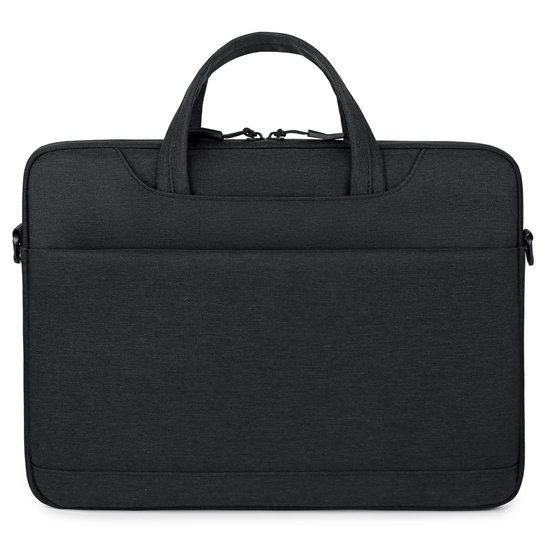 13 inch laptoptas met schouderband en extra vak Zwart Mac Cover