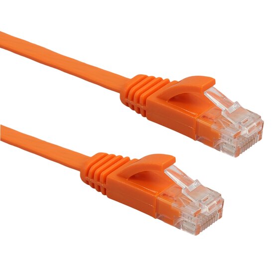5m CAT6 Ultra dunne Flat Ethernet netwerk LAN kabel (1000Mbps) - Oranje