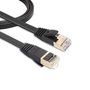 1m CAT7 Ultra dunne Flat Ethernet netwerk LAN kabel (10.000Mbps) - Zwart 1m CAT7 Ultra dunne Flat Ethernet netwerk LAN kabel (10.000Mbps) - Zwart