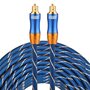 ETK Digital Toslink Optical kabel 25 meter / audio male to male / Optische kabel BLUE series - Blauw