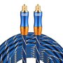 ETK Digital Toslink Optical kabel 10 meter / audio male to male / Optische kabel BLUE series - Blauw