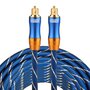 ETK Digital Toslink Optical kabel 8 meter / audio male to male / Optische kabel BLUE series - Blauw