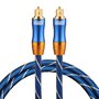 ETK Digital Toslink Optical kabel 1 meter / audio male to male / Optische kabel BLUE series - Blauw