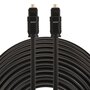 ETK Digital Toslink Optical kabel 30 meter / audio male to male / Optische kabel PVC series - zwart