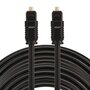 ETK Digital Toslink Optical kabel 10 meter / audio male to male / Optische kabel PVC series - zwart