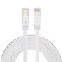 8 meter - CAT6 - Ultra dunne Flat Ethernet kabel - Netwerkkabel (1000Mbps) - Wit