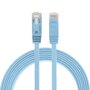 2 meter - CAT6 - Ultra dunne Flat Ethernet kabel - Netwerkkabel (1000Mbps) - Blauw