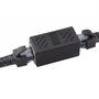 Netwerk LAN connector - internet kabel verlengstuk RJ45 - Zwart