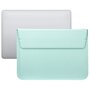 13 inch PU Leer envelop sleeve met standaard - Mint Groen 13 inch PU Leer envelop sleeve met standaard - Mint Groen