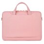 13 inch laptoptas met schouderband en extra vak - Roze
