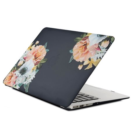 MacBook Air 13 inch - Touch id versie - Black flower (2018, 2019 & 2020)