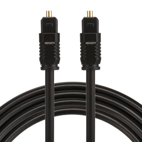ETK Digital Toslink Optical kabel 1,5 meter / audio male to male / Optische kabel PVC series - zwart
