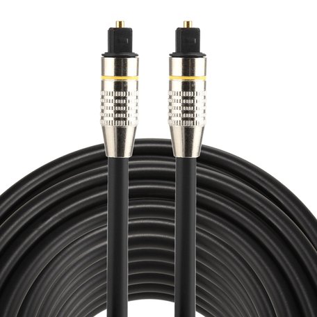 ETK Digital Optical kabel 30 meter / toslink audio male to male / Optische kabel nickel series - zwart