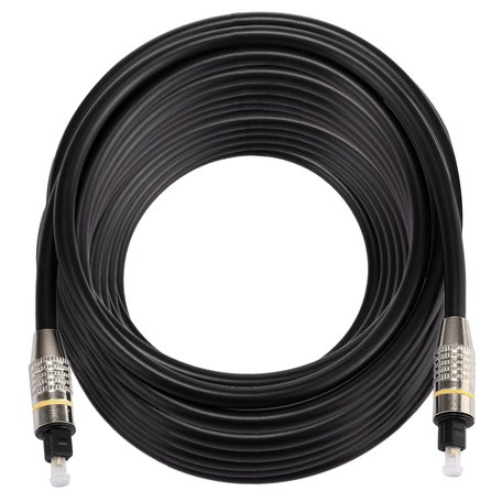 ETK Digital Optical kabel 25 meter / toslink audio male to male / Optische kabel nickel series - zwart