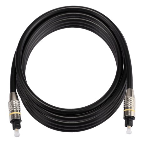 ETK Digital Optical kabel 3 meter / toslink audio male to male / Optische kabel nickel series - zwart