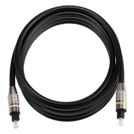 ETK Digital Optical kabel 2 meter / toslink audio male to male / Optische kabel nickel series - zwart