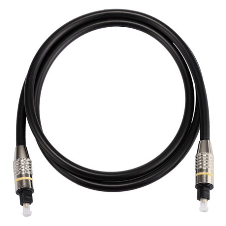 ETK Digital Optical kabel 1 meter / toslink audio male to male / Optische kabel nickel series - zwart