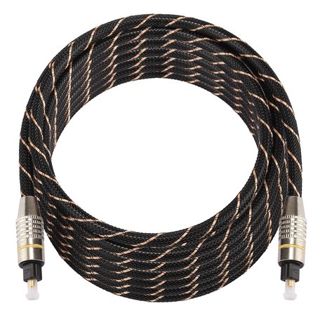 ETK Digital Optical kabel 5 meter / toslink audio male to male / Optische kabel nylon series - zwart
