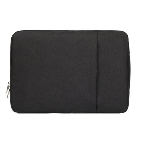 15 inch sleeve met extra vak - zwart