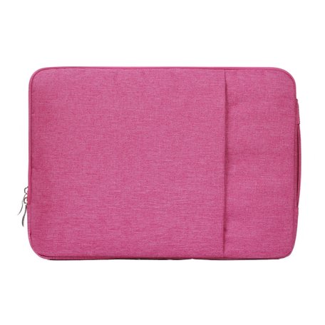 13 inch sleeve met extra vak - roze