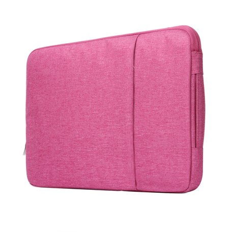 13 inch sleeve met extra vak - roze