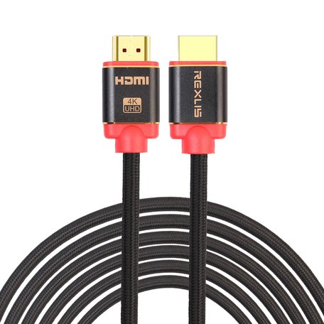 HDMI kabel 10 meter - HDMI 2.0 versie - High Speed 2160P - HDMI Male naar HDMI Male kabel - Aluminium red line