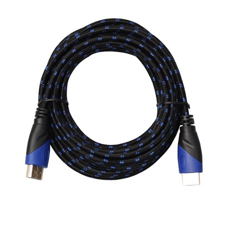 HDMI kabel 5 meter - HDMI 1.4 versie - High Speed - HDMI 19 Pin Male naar HDMI 19 Pin Male Connector Cable - Nylon blue line