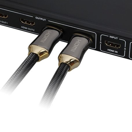 HDMI kabel 10 meter - HDMI 2.0 versie - High Speed - HDMI 19 Pin Male naar HDMI 19 Pin Male Connector Cable - Black line