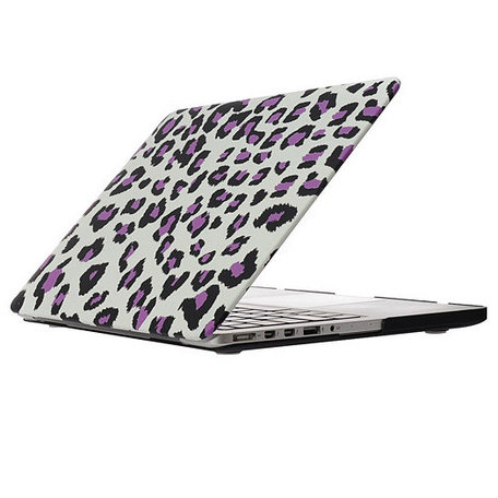 MacBook Pro 13 inch cover - Leopard Paars