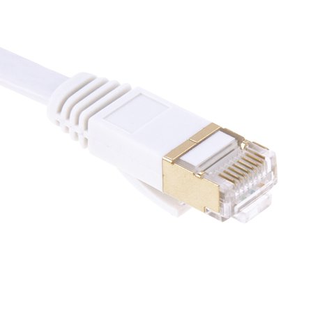 5m CAT7 Ethernet netwerk LAN kabel Gold plated (10000 Mbit/s) - Wit