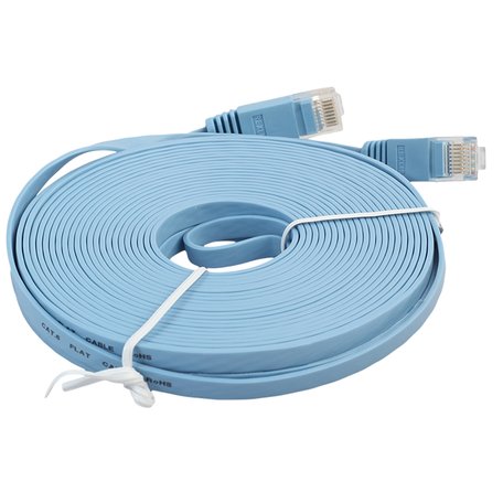 8m CAT6 Ultra dunne Flat Ethernet netwerk LAN kabel (1000Mbps) - Blauw