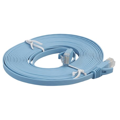 5m CAT6 Ultra dunne Flat Ethernet netwerk LAN kabel (1000Mbps) - Blauw