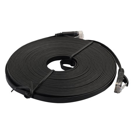 7.6m CAT6 Ultra dunne Flat Ethernet netwerk LAN kabel (1000Mbps) - Zwart