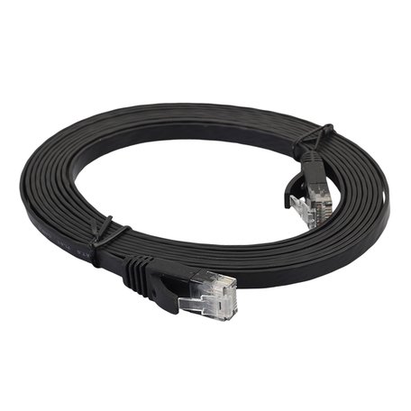 3m CAT6 Ultra dunne Flat Ethernet netwerk LAN kabel (1000Mbps) - Zwart