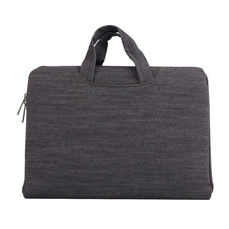 Denim laptoptas 12 inch - Grijs