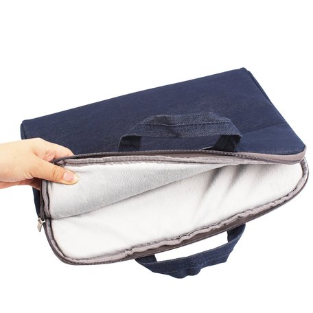 Denim laptoptas 15.4 inch - Donker blauw