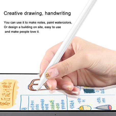 Stylus Pen / Pencil voor tablet of mobiel - Wit