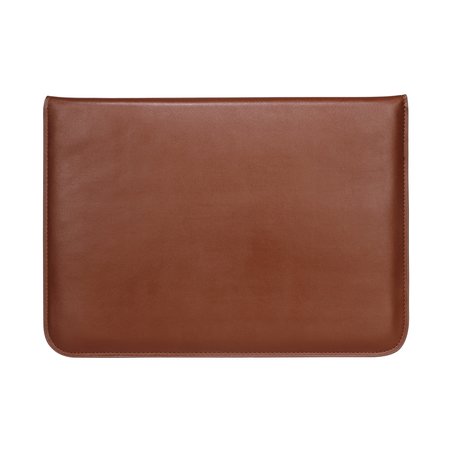 13 inch PU Leer envelop sleeve met standaard - Bruin