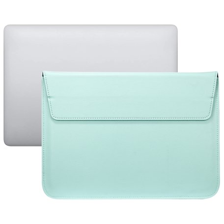 13 inch PU Leer envelop sleeve met standaard - Mint Groen