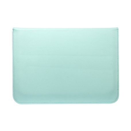 13 inch PU Leer envelop sleeve met standaard - Mint Groen