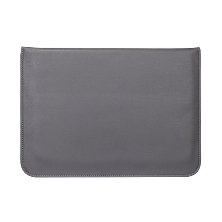 13 inch PU Leer envelop sleeve met standaard - Donkergrijs