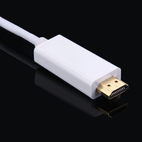 Mini DisplayPort Male naar HDMI kabel - 1.8 meter - Thunderbolt naar HDMI - Wit