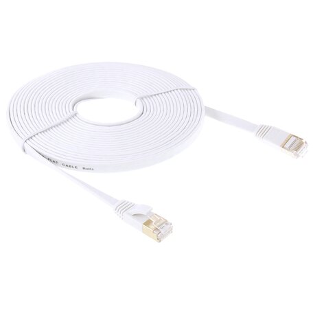 30m CAT7 Ethernet netwerk LAN kabel Gold plated (10000 Mbit/s) - Wit