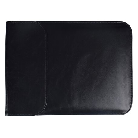 13 inch PU Leer Sleeve - Zwart