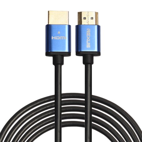 HDMI kabel 5 meter - HDMI 1.4 versie - High Speed 1080P - HDMI 19 Pin Male naar HDMI 19 Pin Male Connector Cable - Aluminium blue line