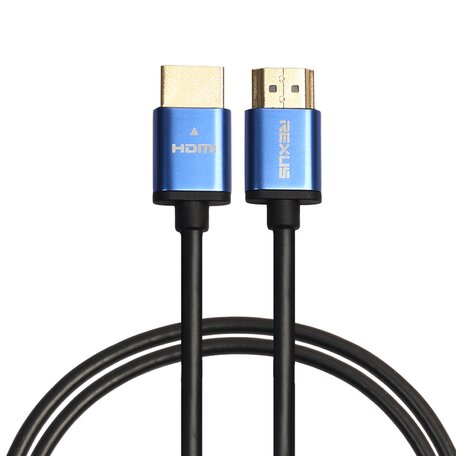 HDMI kabel 1 meter - HDMI 1.4 versie - High Speed 1080P - HDMI 19 Pin Male naar HDMI 19 Pin Male Connector Cable - Aluminium blue line