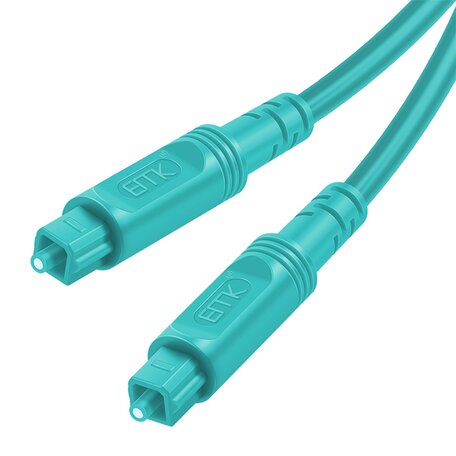 ETK Digital Toslink Optical kabel 10 meter / toslink audio male to male / Optische kabel - Blauw